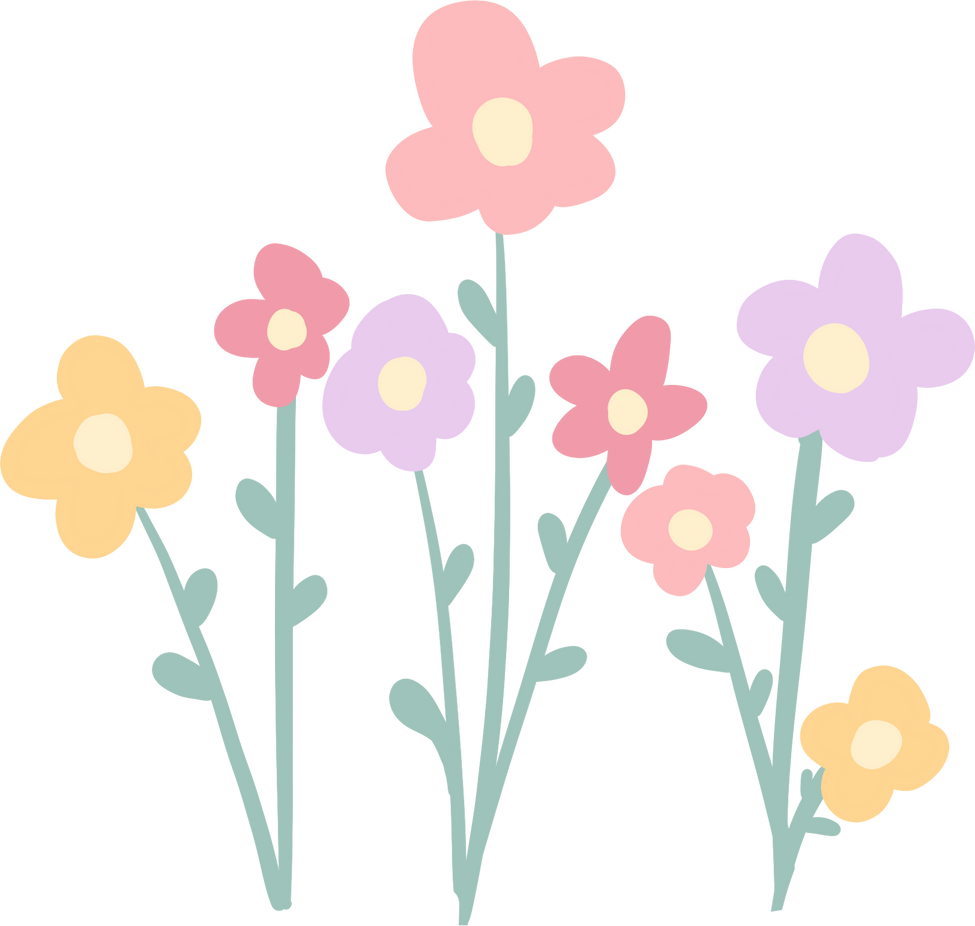 Pastel Organic Flowers